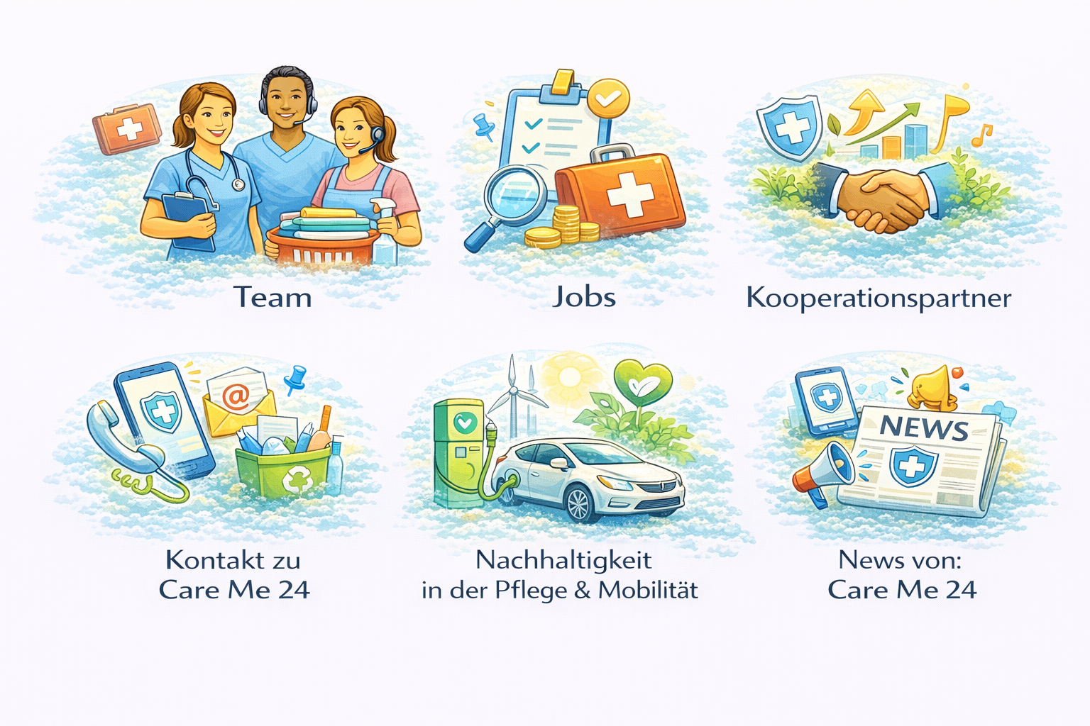 Team, Jobs, News, Kooperationen, Kontakt
